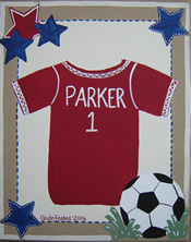 Custom Canvas Art: Sports Jersey...click to enlarge