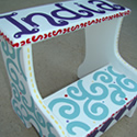 Squiggles & Diamonds Stepstools ... click to see more images and place your order!
