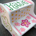 Flowers & Butterflies Theme Stepstools from Painted Jewels ... click to enlarge