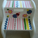 Polka Dot Fun Themed Stepstools from Painted Jewels ... click to enlarge