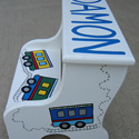 Train Themed Stepstools from Painted Jewels ... click to enlarge